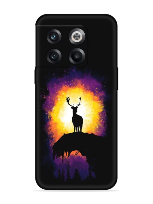 Elk Animal Art Embossed Soft Silicone Case for Oneplus 10T (5G) Zapvi