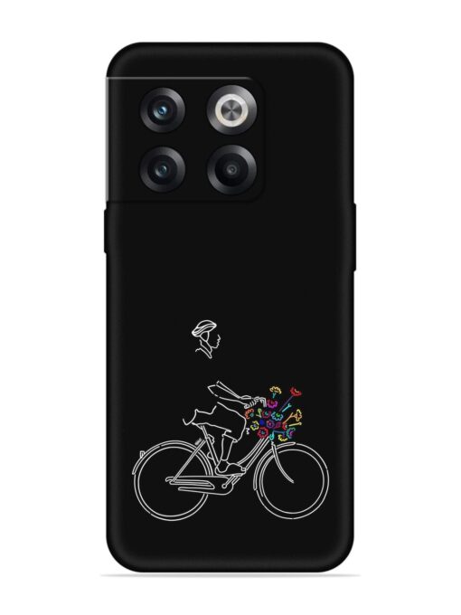 Minimalist Cycle Art Embossed Soft Silicone Case for Oneplus 10T (5G) Zapvi