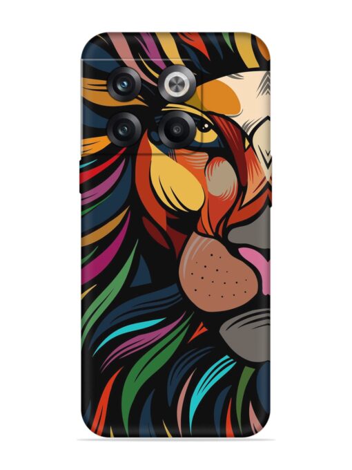 Trippy Lion Art Embossed Soft Silicone Case for Oneplus 10T (5G) Zapvi