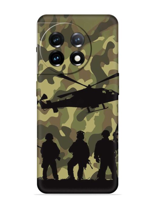 Army Heros Embossed Soft Silicone Case for Oneplus 11 (5G) Zapvi