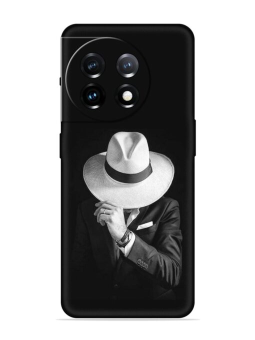 Men Under Hat Embossed Soft Silicone Case for Oneplus 11 (5G)