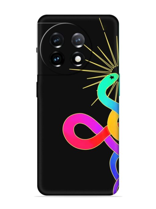 Art Geometric Abstraction Embossed Soft Silicone Case for Oneplus 11 (5G) Zapvi