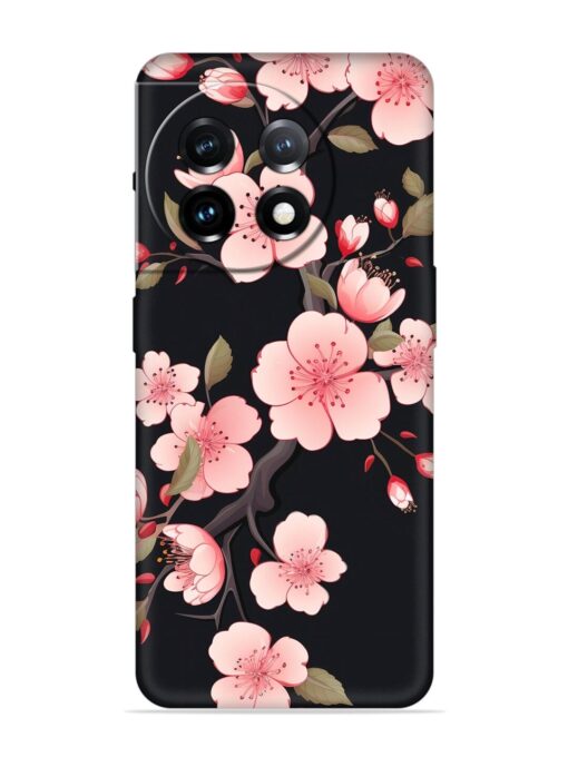 Cherry Blossom Embossed Soft Silicone Case for Oneplus 11 (5G)