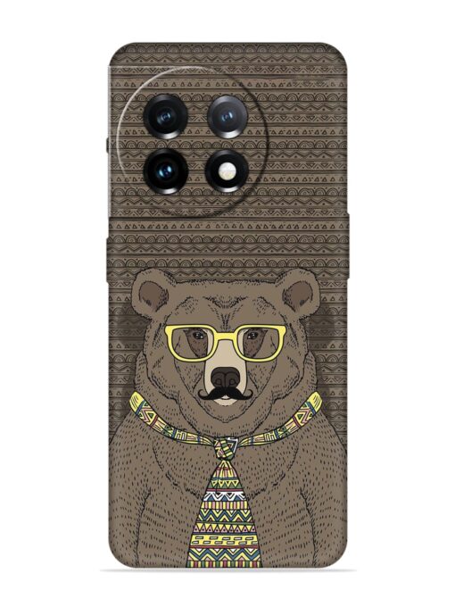 Grizzly Bear Embossed Soft Silicone Case for Oneplus 11 (5G)