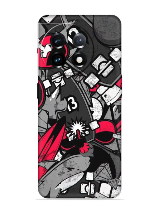 Fictional Doodle Embossed Soft Silicone Case for Oneplus 11 (5G)