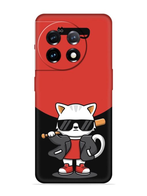 Cool Little Bear Cartoon Embossed Soft Silicone Case for Oneplus 11 (5G)