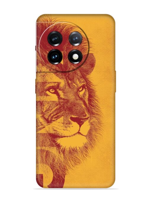 Gold Lion Crown Art Embossed Soft Silicone Case for Oneplus 11 (5G)