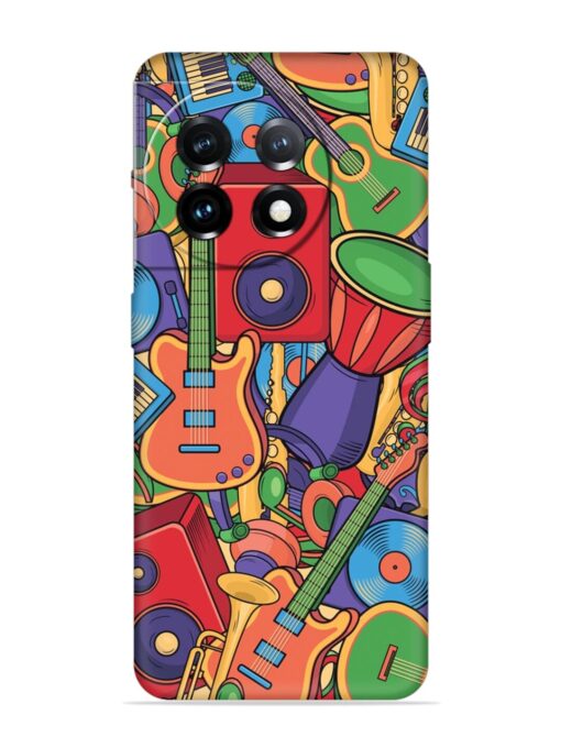 Colorful Music Art Embossed Soft Silicone Case for Oneplus 11 (5G)