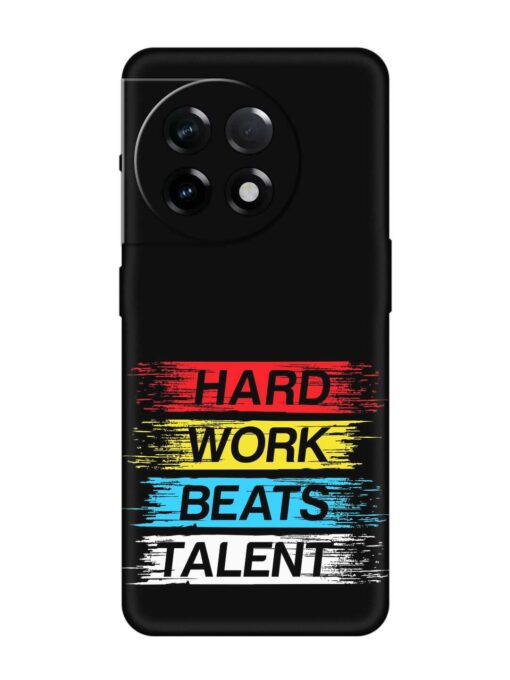 Hard Work Beats Embossed Soft Silicone Case for Oneplus 11R (5G) Zapvi