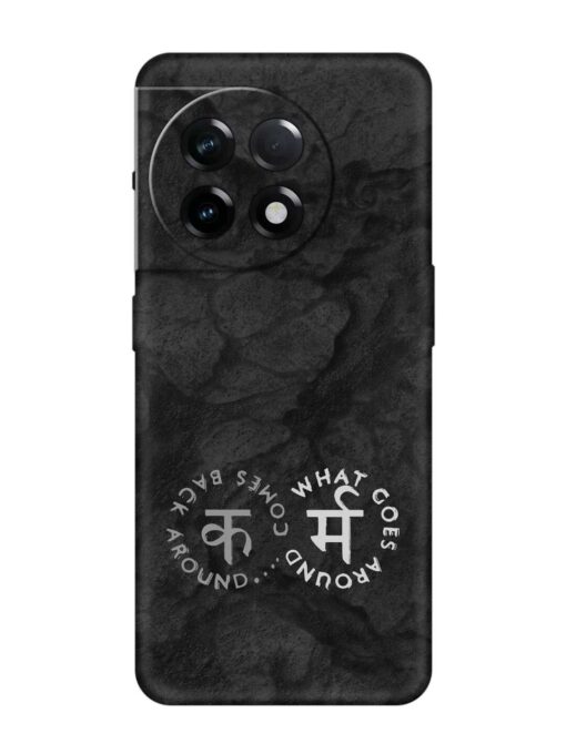 Karma Hindi Word Embossed Soft Silicone Case for Oneplus 11R (5G) Zapvi