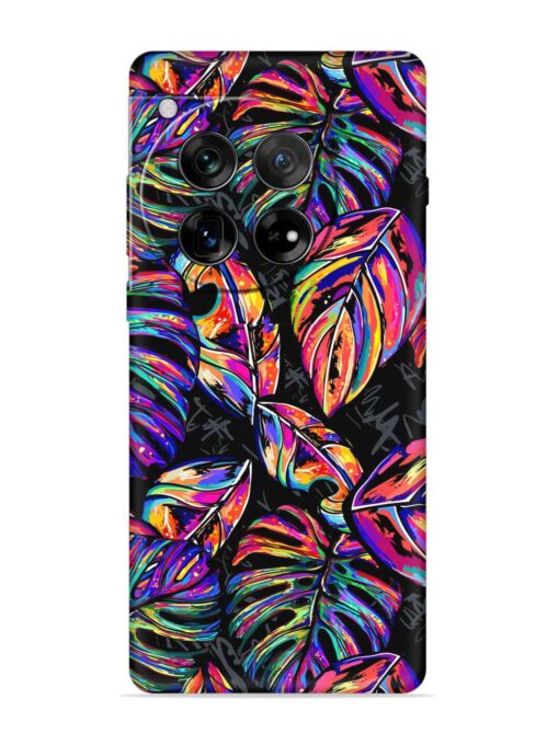 Tropical Seamless Vector Embossed Soft Silicone Case for Oneplus 12 (5G)