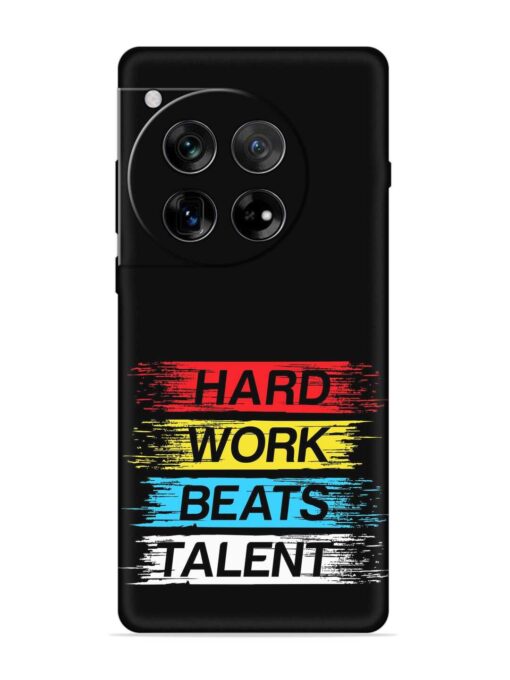 Hard Work Beats Embossed Soft Silicone Case for Oneplus 12 (5G)