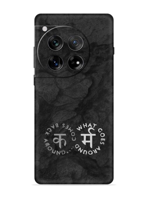 Karma Hindi Word Embossed Soft Silicone Case for Oneplus 12 (5G)