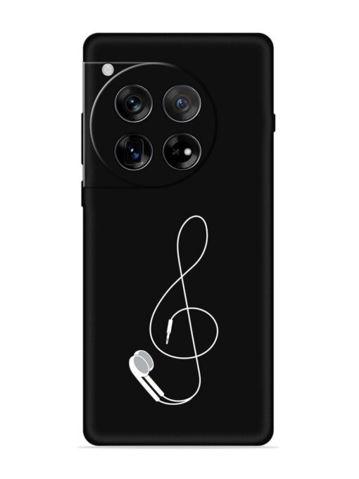 Music Earphone Vector Embossed Soft Silicone Case for Oneplus 12 (5G)