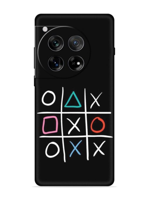 Super Neon Tic-Tac-Toe Embossed Soft Silicone Case for Oneplus 12 (5G)