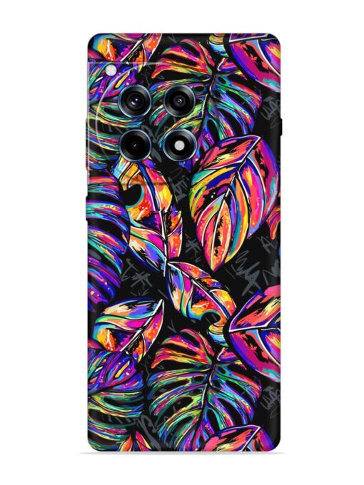 Tropical Seamless Vector Embossed Soft Silicone Case for Oneplus 12R (5G)