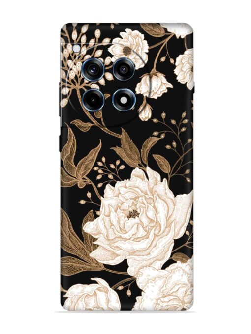 Peonies Roses Floral Embossed Soft Silicone Case for Oneplus 12R (5G) Zapvi