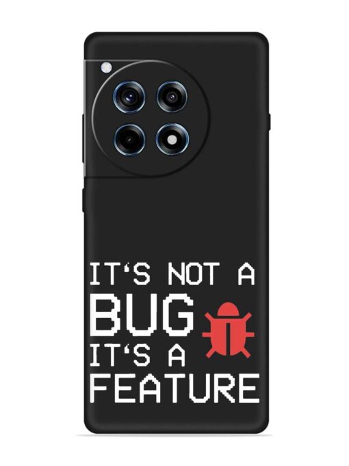 Not Bug Feature Embossed Soft Silicone Case for Oneplus 12R (5G)