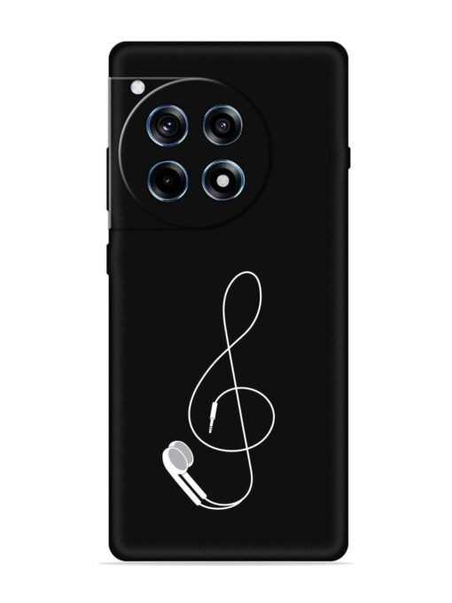 Music Earphone Vector Embossed Soft Silicone Case for Oneplus 12R (5G)