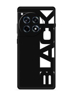 Black Typo Embossed Soft Silicone Case for Oneplus 12R (5G)
