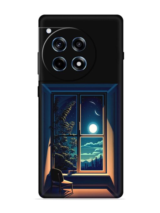 Night View At Window Embossed Soft Silicone Case for Oneplus 12R (5G)