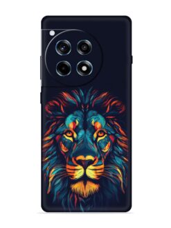 Colorful Lion Embossed Soft Silicone Case for Oneplus 12R (5G)