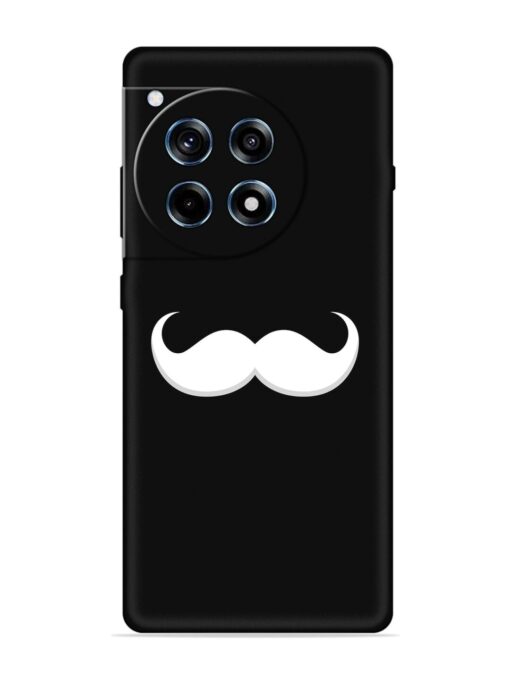 Mustache Vector Embossed Soft Silicone Case for Oneplus 12R (5G) Zapvi