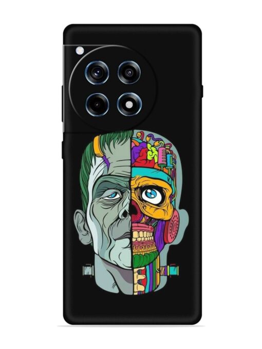 Men Vs Skull Embossed Soft Silicone Case for Oneplus 12R (5G) Zapvi