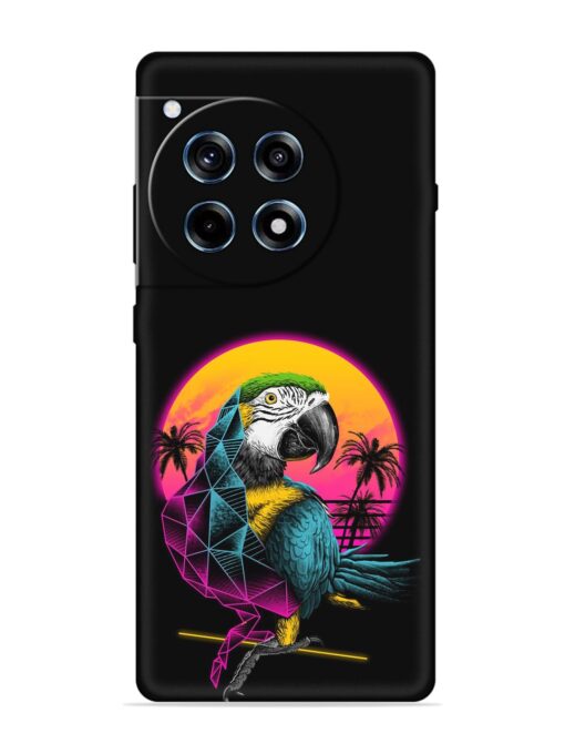 Rad Parrot Embossed Soft Silicone Case for Oneplus 12R (5G) Zapvi