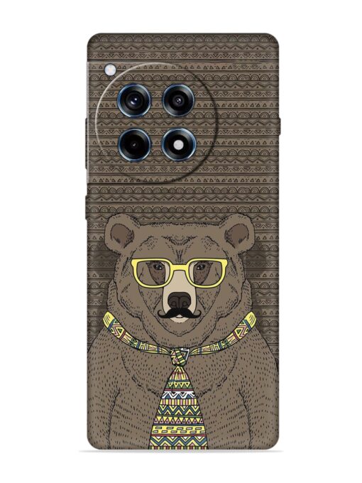 Grizzly Bear Embossed Soft Silicone Case for Oneplus 12R (5G) Zapvi