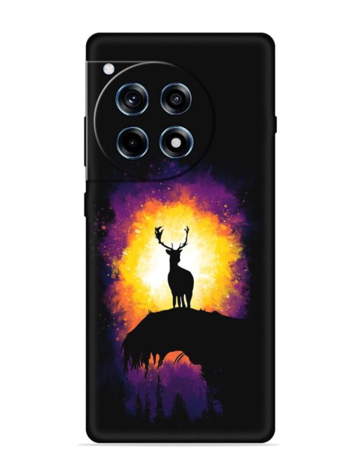 Elk Animal Art Embossed Soft Silicone Case for Oneplus 12R (5G)