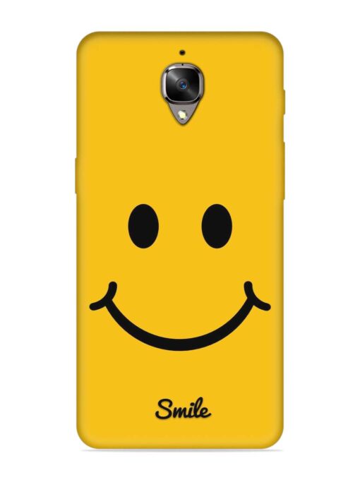 Yellow Smiley Embossed Soft Silicone Case for Oneplus 3 Zapvi