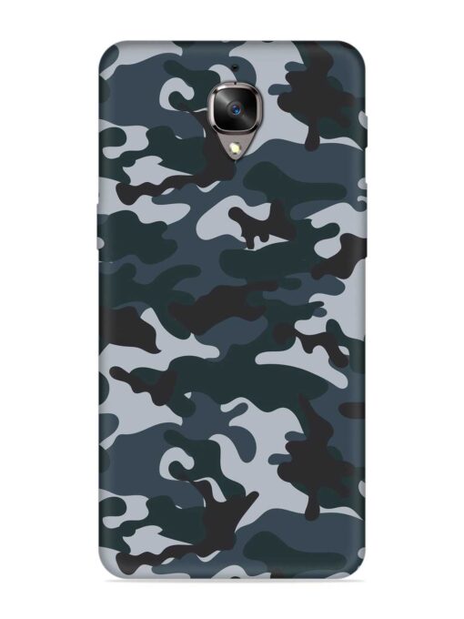 Dark Blue Army Military Art Embossed Soft Silicone Case for Oneplus 3 Zapvi