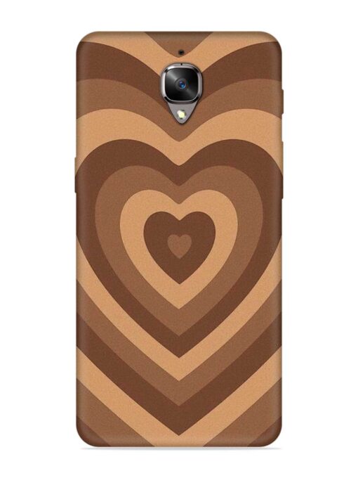 Brown Heart Embossed Soft Silicone Case for Oneplus 3 Zapvi