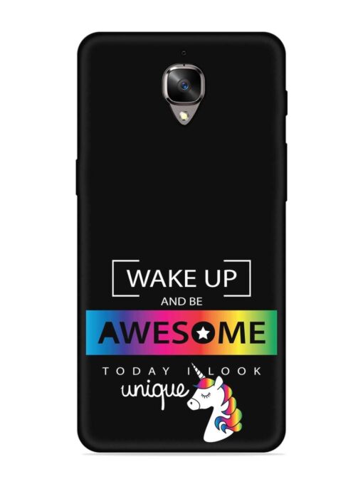 Inspirational Quote Unicorn Embossed Soft Silicone Case for Oneplus 3 Zapvi