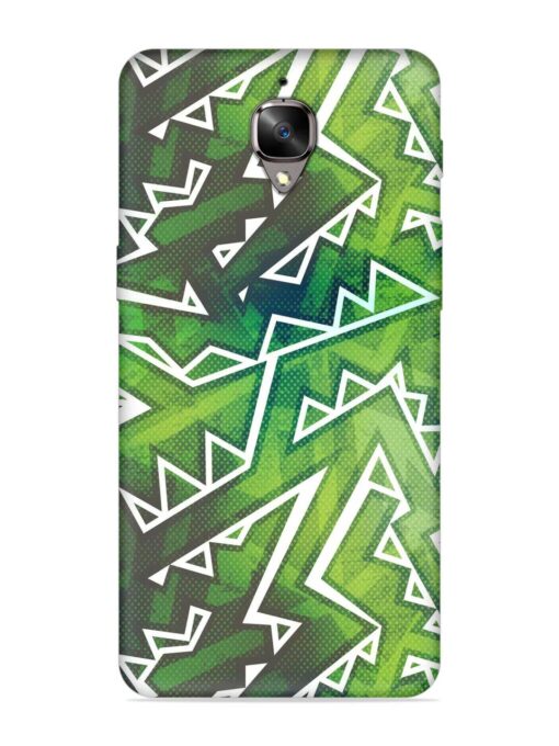 Green Graffiti Seamless Embossed Soft Silicone Case for Oneplus 3