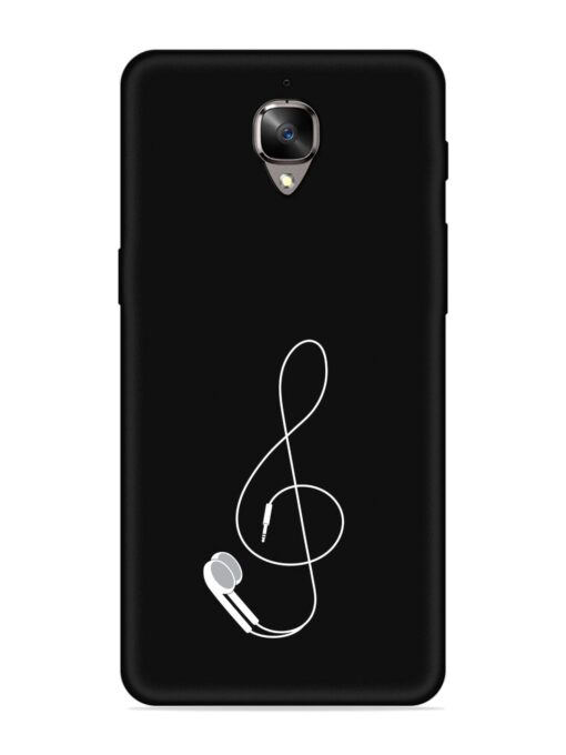 Music Earphone Vector Embossed Soft Silicone Case for Oneplus 3 Zapvi