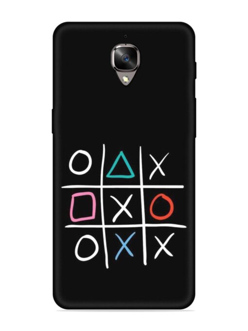 Super Neon Tic-Tac-Toe Embossed Soft Silicone Case for Oneplus 3