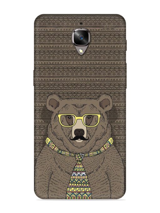 Grizzly Bear Embossed Soft Silicone Case for Oneplus 3 Zapvi