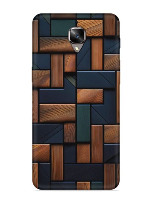 Wooden Background Cubes Embossed Soft Silicone Case for Oneplus 3