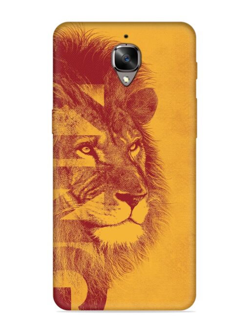 Gold Lion Crown Art Embossed Soft Silicone Case for Oneplus 3 Zapvi