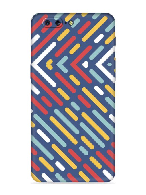 Colored Lines Embossed Soft Silicone Case for Oneplus 5