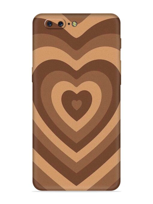 Brown Heart Embossed Soft Silicone Case for Oneplus 5