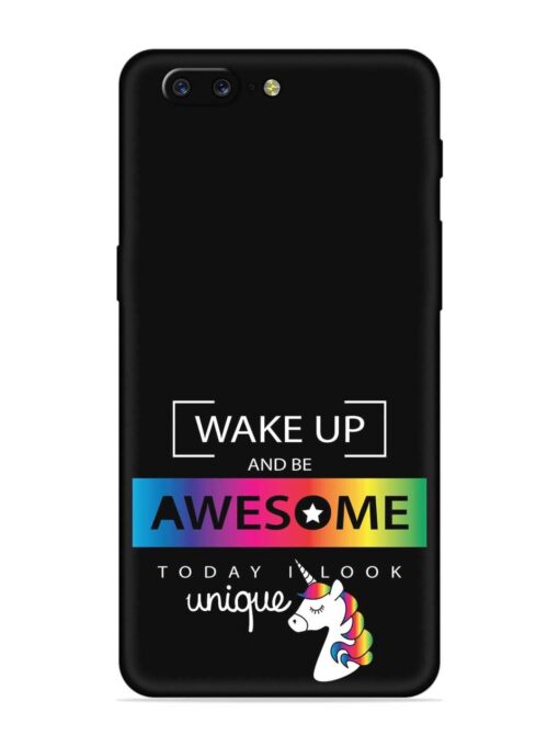 Inspirational Quote Unicorn Embossed Soft Silicone Case for Oneplus 5 Zapvi