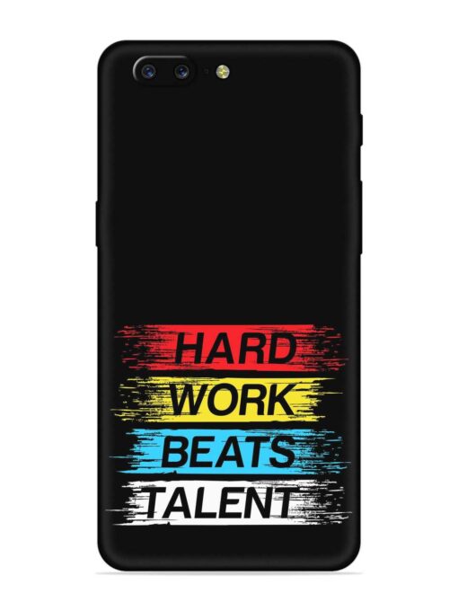 Hard Work Beats Embossed Soft Silicone Case for Oneplus 5 Zapvi