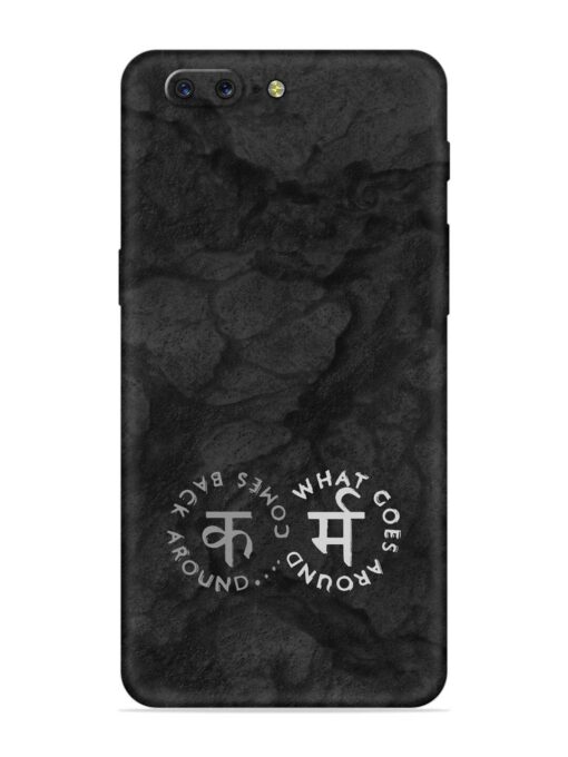 Karma Hindi Word Embossed Soft Silicone Case for Oneplus 5 Zapvi