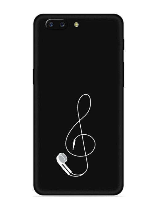 Music Earphone Vector Embossed Soft Silicone Case for Oneplus 5 Zapvi