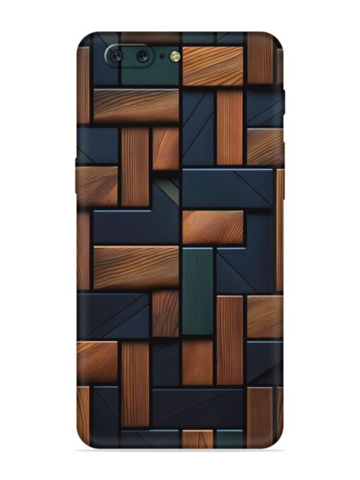 Wooden Background Cubes Embossed Soft Silicone Case for Oneplus 5 Zapvi