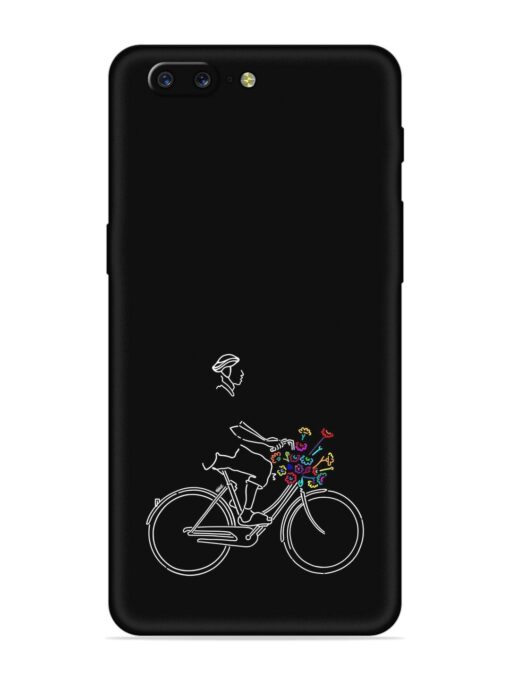 Minimalist Cycle Art Embossed Soft Silicone Case for Oneplus 5 Zapvi