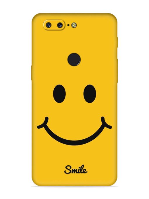 Yellow Smiley Embossed Soft Silicone Case for Oneplus 5T Zapvi